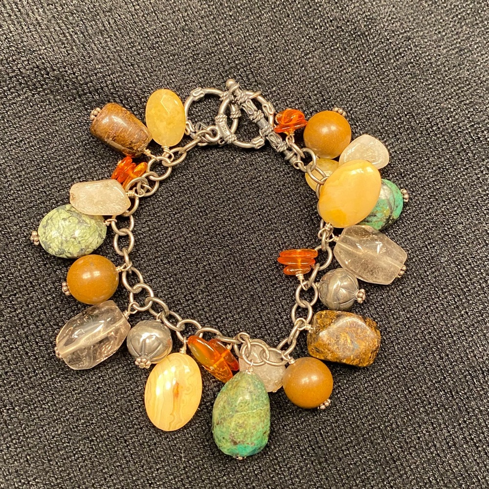 Silpada silver and stone bracelet